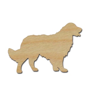 Golden Retriever Dog Shape Unfinished Wood Animal Cutouts Variety of Sizes Style #3 Artistic Craft Supply