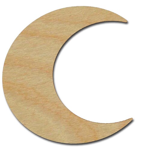 Moon Shape Unfinished Wood Cutouts DIY Crafts Variety of Sizes Etsy