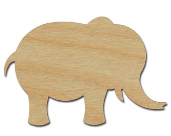 Elephant Shape Unfinished Wood Craft Animal Cutouts Variety of Sizes Artistic Craft Supply #1