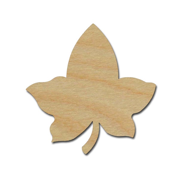 Ivy Leaf Shape Unfinished Wood Craft Cut Outs Variety of Sizes Artistic Craft Supply