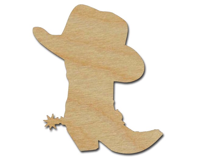 Cowboy Boot, Cowboy Boot Door Hanger, Unfinished Boot Craft Shape, DIY ...