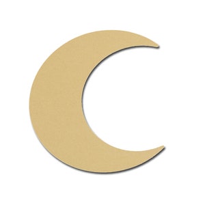 Crescent Moon Shape Unfinished MDF Wood Cut Outs DIY Crafts Variety of Sizes
