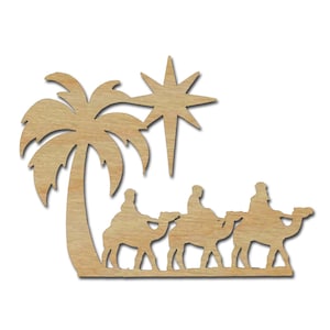 Three Wise Men Shape Unfinished Wood Cut Outs Three Kings Variety of Sizes Artistic Craft Supply