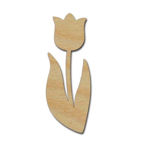 Tulip Flower Shape Unfinished Wood Cutouts DIY Crafts Variety Etsy