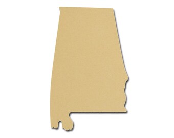 Alabama State Shape Unfinished MDF Wood Cut Outs Variety of Sizes