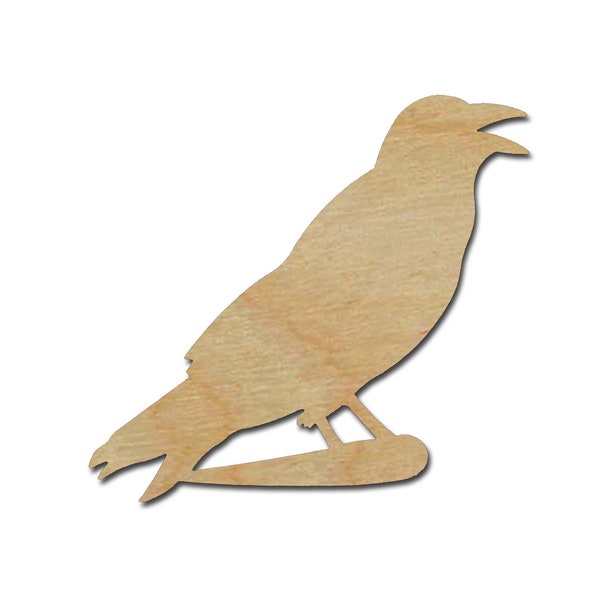 Crow Raven Bird Shape Unfinished Wood Cutouts Variety of Sizes Artistic Craft Supply