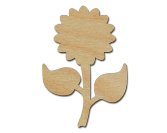 sunflower Unfinished Wood Shape Cut Out Variety Sizes USA Made Nature Theme