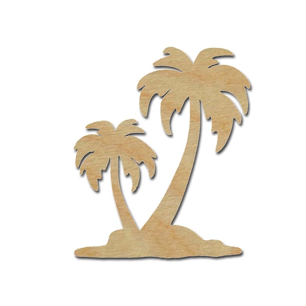 Palm Tree Shape Unfinished Wood Tropical Craft Cutouts Variety of Sizes Artistic Craft Supply #2