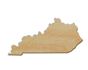 Kentucky State Shape Variety of Sizes Unfinished Wood Craft Cutouts Artistic Craft Supply