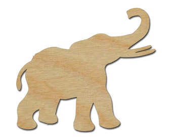 Elephant Shape Unfinished Wood Craft Animal Cutouts Variety of Sizes Artistic Craft Supply #2