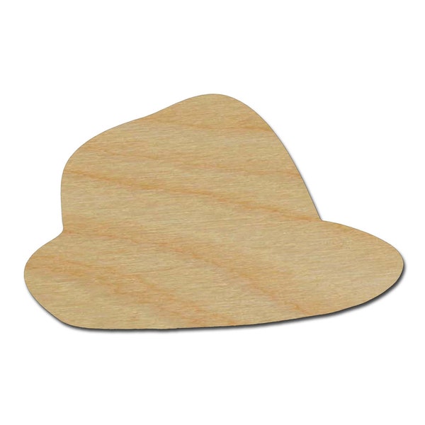 Fedora Hat Shape Unfinished Wood Cut Out DIY Crafts Variety of Sizes Artistic Craft Supply