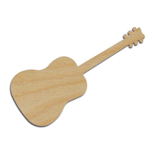 Acoustic Guitar Shape Variety of Sizes Unfinished Wood Craft Cutouts Artistic Craft Supply