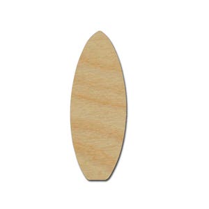 Surfboard Shape Unfinished Wood Craft Cutouts Beach Theme Variety of Sizes Artistic Craft Supply Style #1