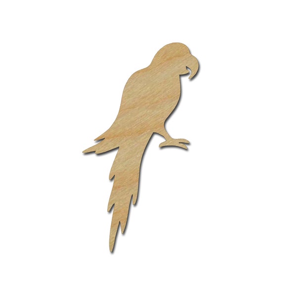 Parrot Shape Unfinished Wood Bird Cutouts Variety of Sizes Artistic Craft Supply