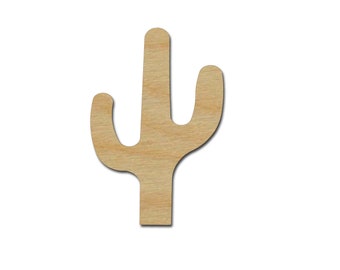 Cactus Shape Unfinished Wood Craft Cutouts Desert Theme Cacti Variety of Sizes Artistic Craft Supply