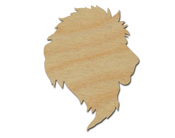 Lion Head Unfinished Wood Cut Out Animal Shapes Variety of Sizes Artistic Craft Supply