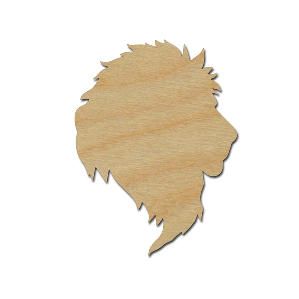 Lion Head Unfinished Wood Cut Out Animal Shapes Variety of Sizes Artistic Craft Supply