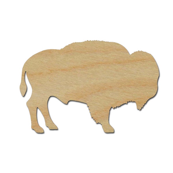 Buffalo Shape Unfinished Wood Craft Bison Cutouts Variety of Sizes Artistic Craft Supply