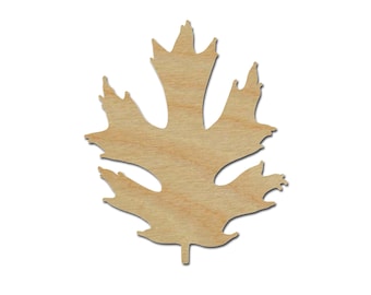 Oak Leaf Shape Unfinished Wood Cut Out Wooden Leaves Variety of Sizes Artistic Craft Supply