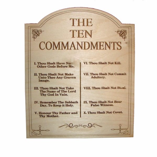 Ten Commandments Fancy Ten Commandments Craft - Etsy