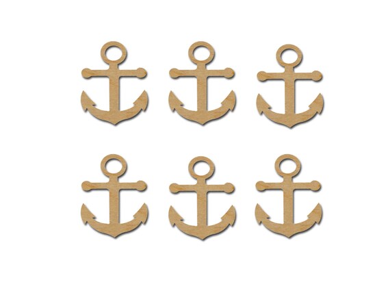 Anchor Shape Unfinished Wood Cutouts Wooden Anchors Nautical - Etsy