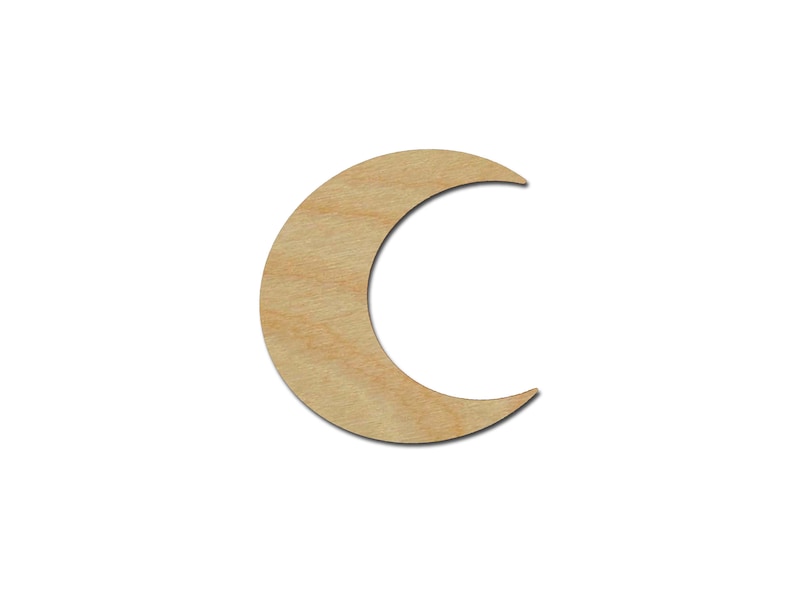 Moon Shape Unfinished Wood Cutouts DIY Crafts Variety of Sizes Artistic Craft Supply