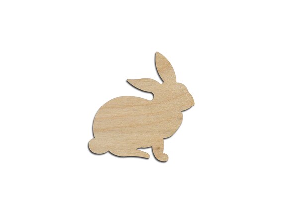 Rabbit Shape Cut Out Custom Size Unfinished Craft Supplies Wood Nursery Blank Wood Wall Hanging Decor Wedding Wall Decoration Farm Art