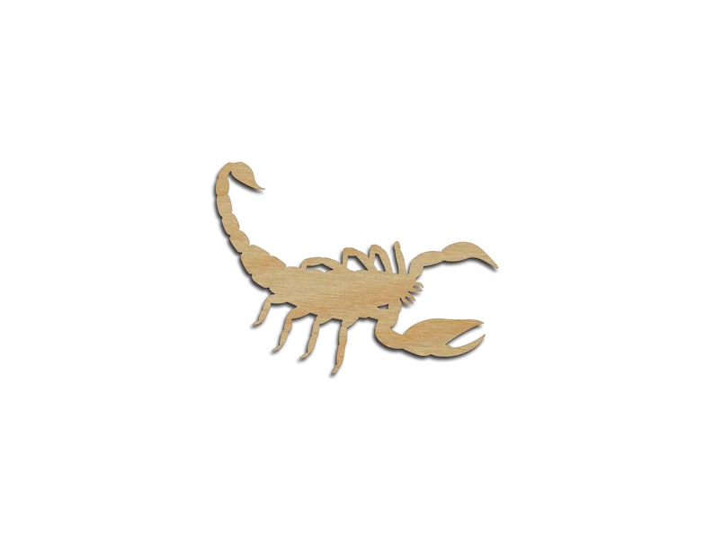 Scorpion Shape Unfinished Wood Cutouts Variety of Sizes Artistic Craft Supply image 1