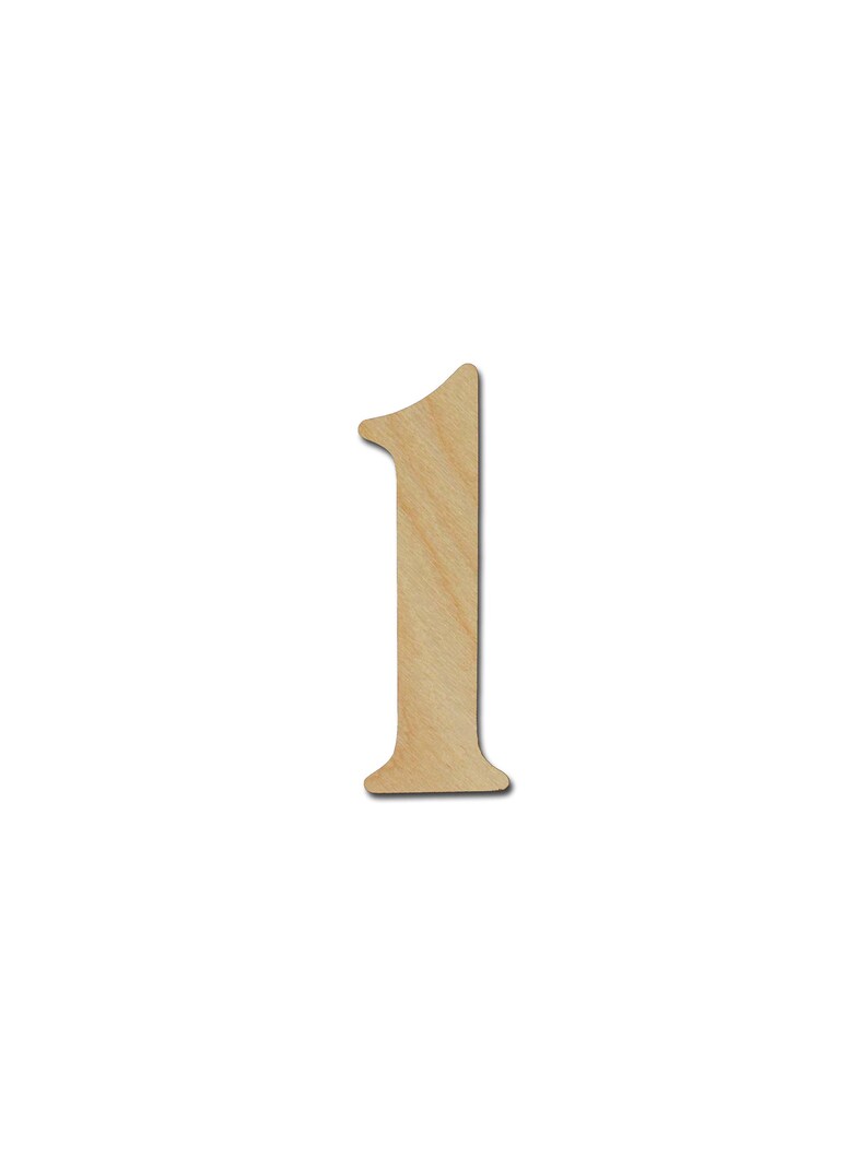 Number 1 unfinished wood numbers    great for birthday party's Artistic Craft Supply