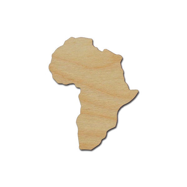 Africa Shape Unfinished Wood Craft Cut Outs Variety of Sizes Artistic Craft Supply