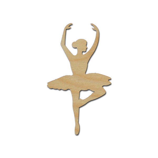 Ballerina Shape Unfinished Wood Craft Cutouts Variety of Sizes Artistic Craft Supply