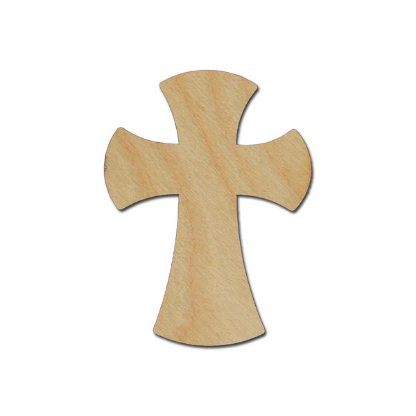Wood Cross Cut Out Unfinished Wood Crosses DIY Crafts Variety of Sizes #C-121