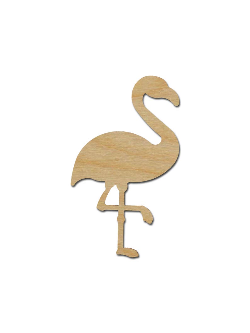 Flamingo shape unfinished wood crat cut outs Artistic Craft Supply