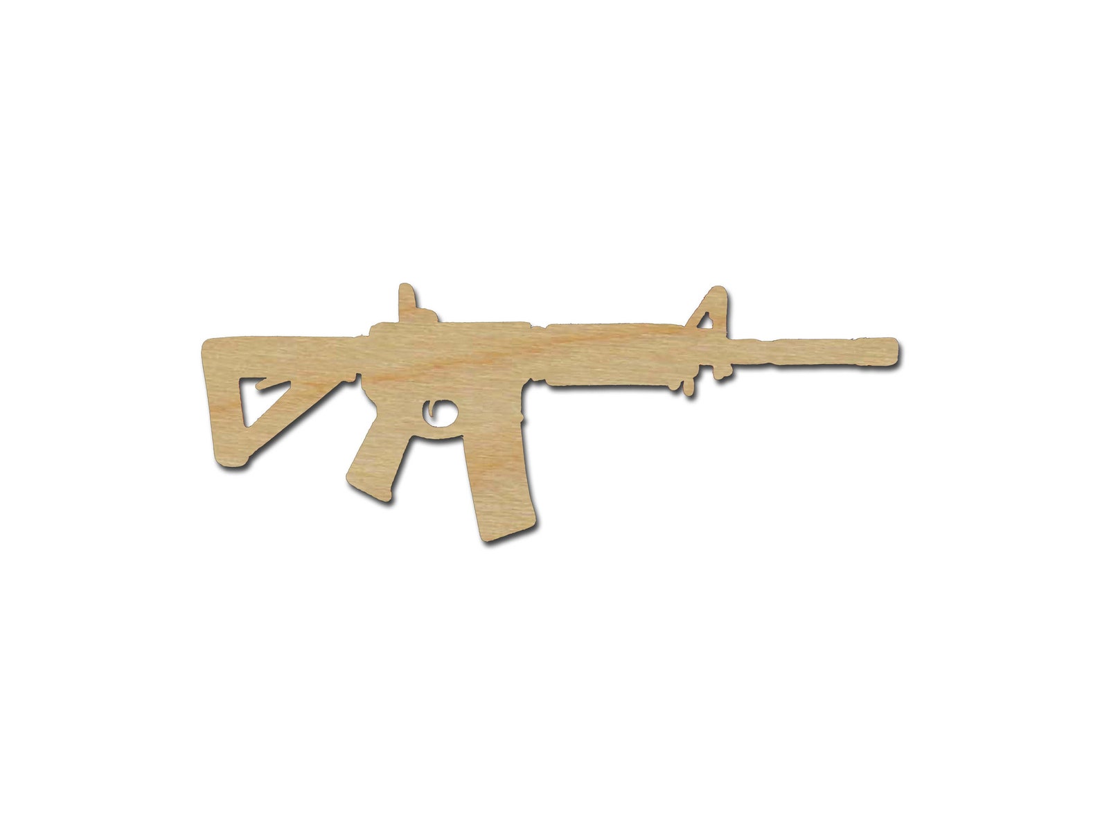 AR 15 Rifle Gun Shape Unfinished Wood Cutout DIY Crafts - Etsy