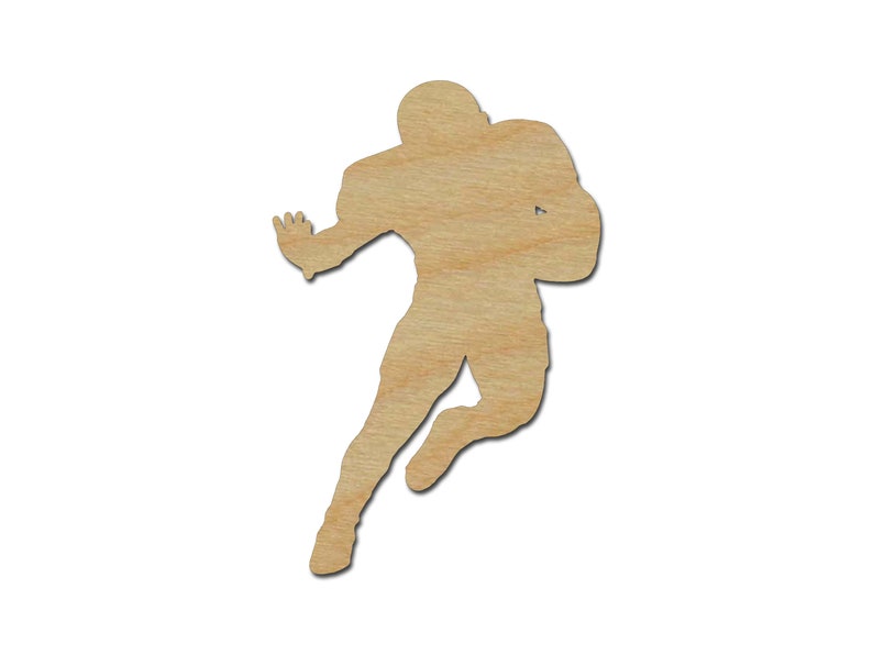 Football Player Shape Unfinished Wood Cutouts DIY Crafts Variety of ...
