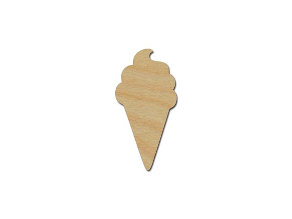 Ice cream wood cutout blank ready to paint unfinished shape diy art craft project kids project