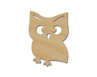 Owl Shape Unfinished Wood Craft Cutouts Variety of Sizes Artistic Craft Supply