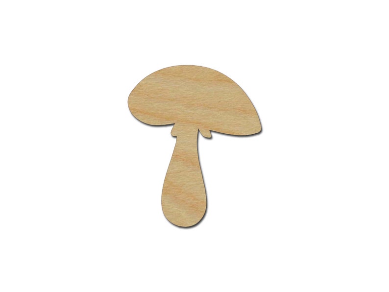 Mushroom Shape Unfinished Wood Cut Out Variety of Sizes Artistic Craft Supply Style#01