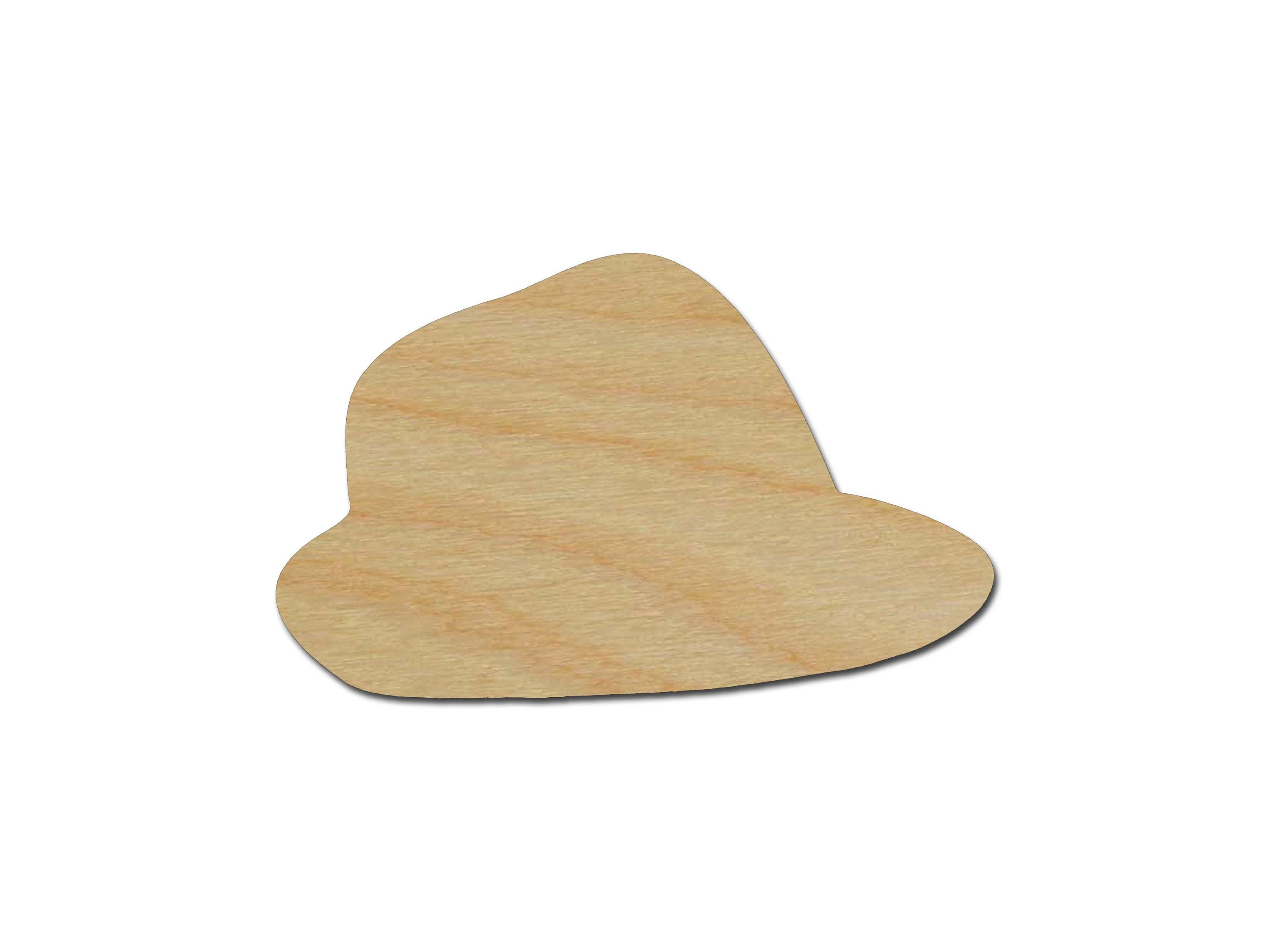 Fedora sombrero forma madera inacabada corte DIY artesanías | Etsy