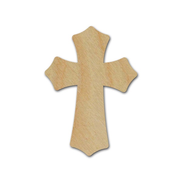 Wood Cross Cut Out Unfinished Wood Crosses DIY Crafts Variety of Sizes #C-043