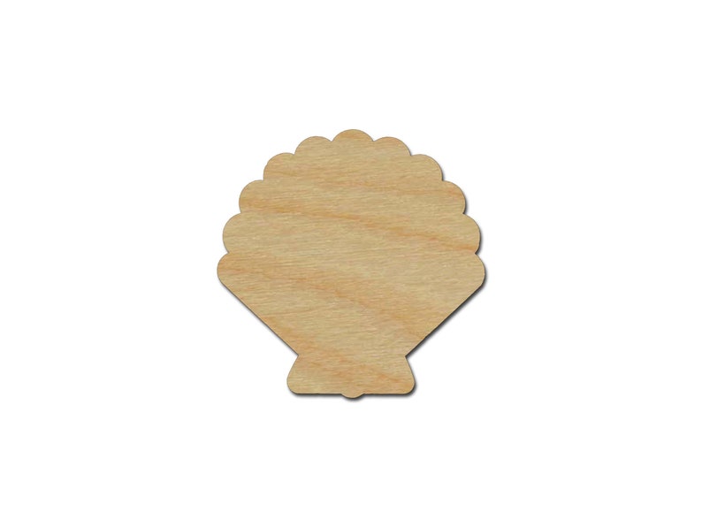 Seashell Shape Unfinished Wood Cutouts Beach Theme Decor Etsy