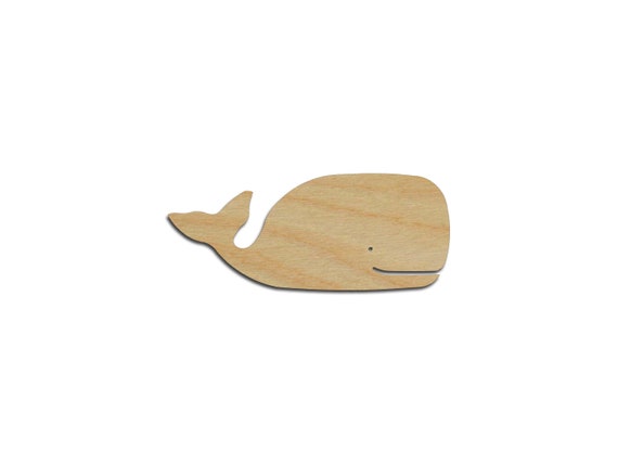 Whale Style 1 Unfinished MDF Cutouts Variety Sizes USA Made Nautical Theme 