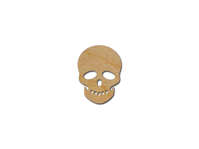 Sugar Skull Shape Variety of Sizes Unfinished Wood Craft Cutouts Artistic Craft Supply