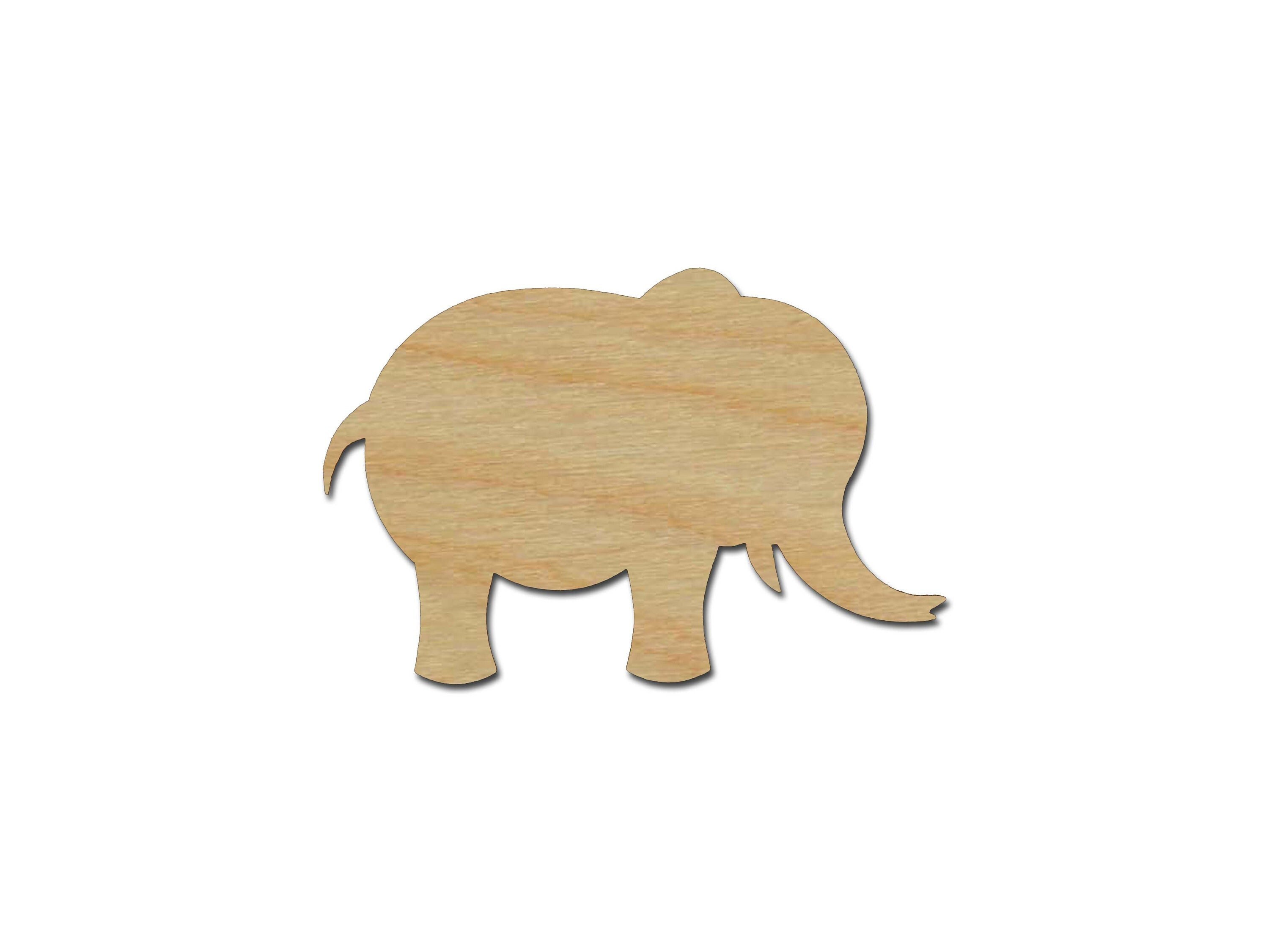 Diy Wood Craft Cutout Blank Animals Wildlife Elephant Unfinished Wooden Shape Craft Supplies Tools Visual Arts Collage Hamaguri Co Jp
