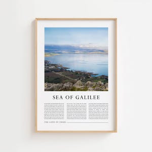 See Genezareth: Landschaft und historischer Abriss - Israel und Jüdisches Modernes Poster Druck