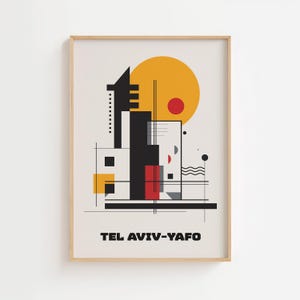 Tel-Aviv - Geometric Poster - Israeli and Jewish Modern Poster Print