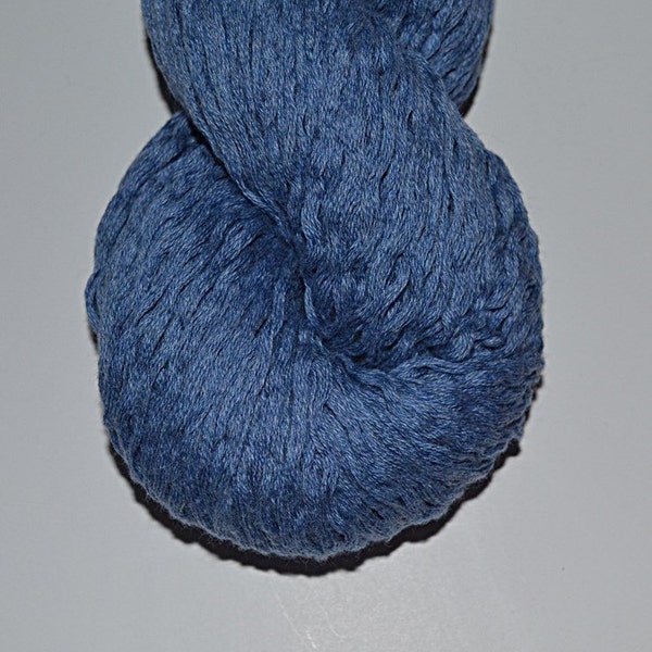 Pure Cotton Yarn Reclaimed Yarn Medium Blue - 508 yards