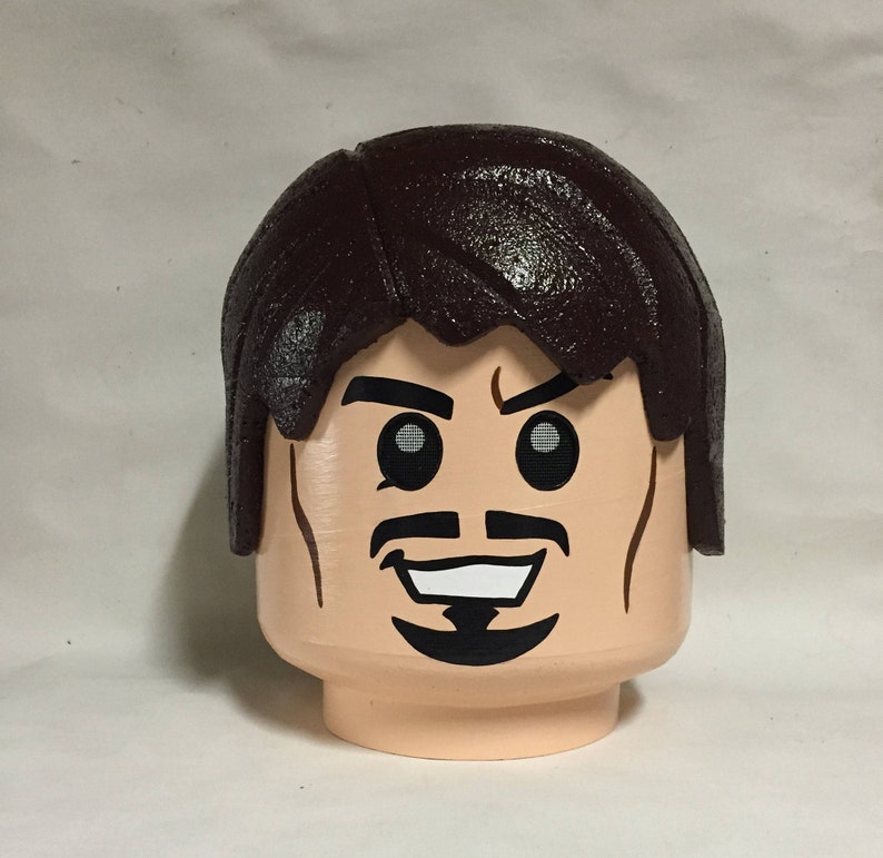 lego tony stark head