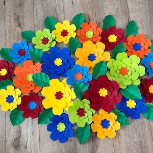 Set de flores de papel coloridas para fiesta: decoración para fiesta mexicana, 22 piezas
