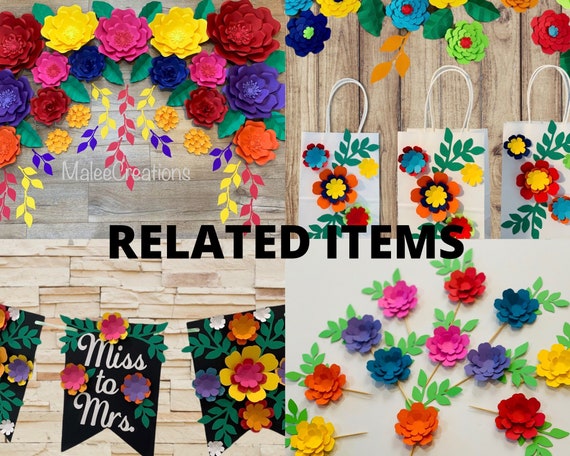 Mexican Fiesta Party Huge Paper Flowers Party Décor Fiesta 